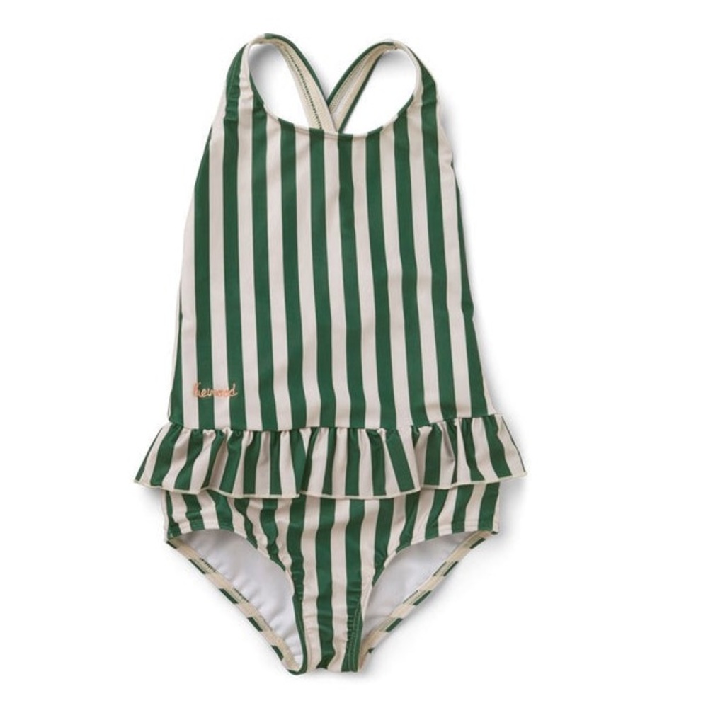SMALLABLE LIEWOOD EUC Striped Amara Ruffle One Piece Swimsuit